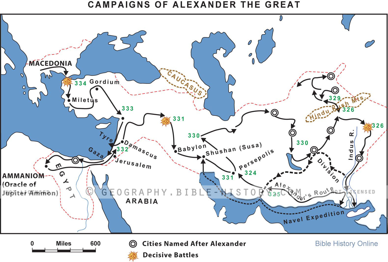 Alexander the Great Travels Through Palestine
